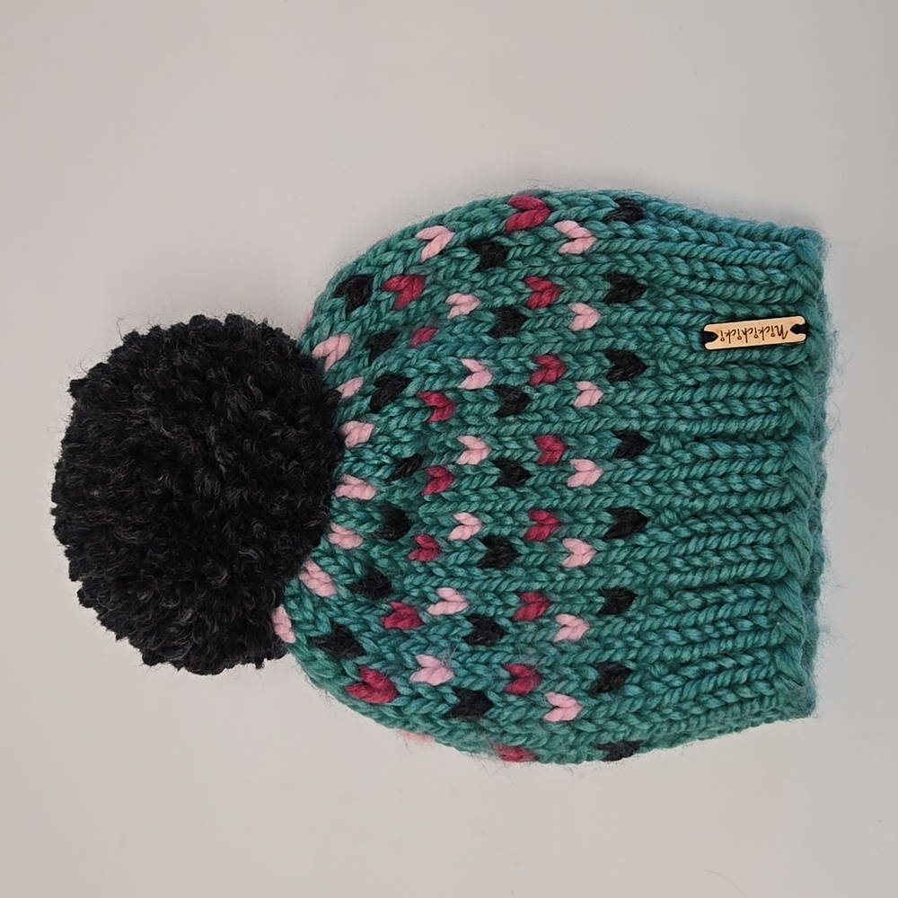 Nickichicki Tiny Hearts Pom-Pom Beanie